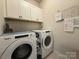 Convenient laundry room with modern washer and dryer and storage space at 1016 Laggan Ln, Indian Trail, NC 28079