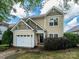 Charming two-story home with a one-car garage, well-maintained landscaping, and a welcoming front entrance at 10639 Secret Garden Ln, Charlotte, NC 28214