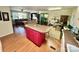 Open floorplan of living room and kitchen with eat-in island with seating at 1229 Rocky Face Church Rd, Taylorsville, NC 28681