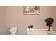 Bathroom with tub offers relaxation and nautical themed decorations at 14335 Saint Johns Dr # 83, Stanfield, NC 28163
