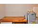 Utility area featuring a wooden countertop and an AO Smith water heater at 14335 Saint Johns Dr # 83, Stanfield, NC 28163