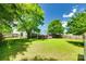 Large backyard with privacy fence, an above ground pool, and mature trees at 1791 Rosewell Dr # 65, Rock Hill, SC 29732