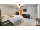 Comfortable bedroom with carpeted floors, ceiling fan, and ample natural light at 1791 Rosewell Dr # 65, Rock Hill, SC 29732