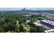Great location! Aerial view highlights home with uptown Charlotte in the background at 2117 Yadkin Ave, Charlotte, NC 28205