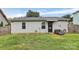 Backyard with small patio and seating at 2117 Yadkin Ave, Charlotte, NC 28205