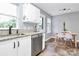 Kitchen area with stainless steel appliances and a table near a window at 2117 Yadkin Ave, Charlotte, NC 28205