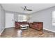 Bright living room with hardwood floors, neutral walls, and inviting seating arrangement at 2117 Yadkin Ave, Charlotte, NC 28205