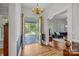 Inviting foyer with hardwood floors leading to a bright living space at 217 S Ellis St, Salisbury, NC 28144