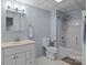 Functional bathroom with a sink, toilet, tub, and shower combination, providing all essential amenities at 223 Tennessee Trl, Lincolnton, NC 28092