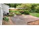 Brick backyard patio with mature landscaping at 2507 Birnen Dr, Charlotte, NC 28210