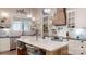 Gourmet kitchen featuring a large island, custom cabinetry, modern appliances, and stylish countertops at 2656 Lee Lawing Rd, Lincolnton, NC 28092