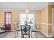 Bright breakfast nook with a round glass table, seating for four, and sliding glass door access to the backyard at 2809 Waycross Dr, Monroe, NC 28110
