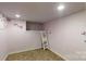 Bedroom with Hello Kitty decals, painted walls, ladder, and vinyl flooring at 3151 Lynn Mountain Rd, Vale, NC 28168