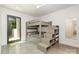 Cozy bunk room with a custom built in bunk bed and outdoor access at 386 Squirrel Ln, Lake Wylie, SC 29710