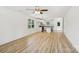 Open floor plan combines the living area with a modern kitchen and eat in area at 401 W Charlotte Ave, Mount Holly, NC 28120