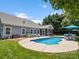 Inviting backyard featuring a pristine pool, lush greenery, perfect for relaxing or entertaining guests at 5005 Hedgebrook Ln, Waxhaw, NC 28173