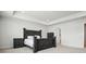 This cozy bedroom has a modern design and a tray ceiling at 5114 Whispy Vines Ln, Huntersville, NC 28078