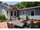 Outdoor patio with table and chairs near the back entrance of the home at 517 Powell St, Rock Hill, SC 29732