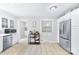 Well-lit kitchen with stainless steel appliances and a neutral color palette at 815 Lakeside Cir, Lancaster, SC 29720