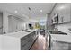 Well-equipped kitchen featuring an island with bar stools, stainless appliances, and modern cabinetry at 919 Cityscape Dr, Charlotte, NC 28205