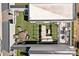 Aerial view of a well-appointed patio with dining and lounge seating, creating an ideal outdoor entertaining space at 919 Cityscape Dr, Charlotte, NC 28205
