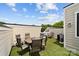 Outdoor patio with dining set, fire pit and artificial turf, perfect for entertaining at 919 Cityscape Dr, Charlotte, NC 28205