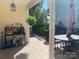 View of a cozy outdoor patio, ideal for relaxing and entertaining at 9612 Farmridge Ln, Matthews, NC 28105
