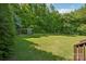 A large backyard featuring mature trees, a play set, and plenty of room for outdoor activities at 1805 Sutter Creek Dr, Waxhaw, NC 28173