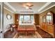 Comfortable bedroom suite with a large window, decorative rug, and trey ceiling at 1974 Links View Dr, Fort Mill, SC 29707
