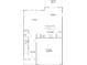 First floor blueprint of living spaces, including the kitchen, dining and 2-car garage at 2035 Sadler Woods Ln, Charlotte, NC 28214