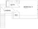 A floor plan of a bedroom, bath, and landing with dimensions at 2035 Sadler Woods Ln, Charlotte, NC 28214