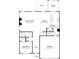 Well-designed first floor plan featuring a Gathering room, kitchen, dining area, bedroom, and two-car garage at 4122 Vista Pine Dr, Charlotte, NC 28215