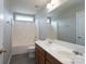 Bathroom with double sink vanity and tub shower combo at 4392 Sunset Rose Dr, Fort Mill, SC 29708
