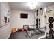 Spacious home gym with workout equipment for weightlifting and full body fitness at 445 Sundown Rd, Mooresville, NC 28117