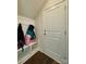 Hallway featuring a mudroom and a white door at 5005 Blue Serenity Ct, Denver, NC 28037