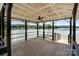 Covered gazebo on a dock, offering picturesque lake views and a relaxing spot for waterside enjoyment at 5930 Midsomer Rd, Charlotte, NC 28214