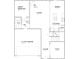 First floor architectural floorplan displaying an open concept living space, including a kitchen and garage at 722 Lithia Inn Rd, Lincolnton, NC 28092