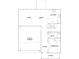 First floor plan featuring living, dining, kitchen, garage, bath and one bedroom at 726 Lithia Inn Rd, Lincolnton, NC 28092