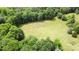 An aerial view captures the flat lot surrounded by mature trees at 8340 Brief Rd, Mint Hill, NC 28227