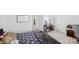 Bedroom featuring a vanity and desk area, carpeted floor, and a large window at 9525 Festival Way, Charlotte, NC 28215