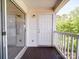 Cozy balcony with sliding door and railing at 1023 Triece Ln, Charlotte, NC 28215