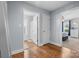 Hallway view with doorways to a bathroom and a bedroom, showing flow and layout at 1067 33Rd Avenue Ne Loop, Hickory, NC 28601