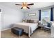 Comfortable bedroom with a ceiling fan, a king bed, and a calming color scheme at 1067 33Rd Avenue Ne Loop, Hickory, NC 28601