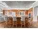 Kitchen with center island, stainless appliances, and wooden cabinetry at 123 Sailview Rd, Mooresville, NC 28117