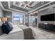 Main bedroom suite offers serene lake views, walk-out patio, and ample closet space at 123 Sailview Rd, Mooresville, NC 28117