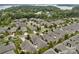 An aerial view of a charming residential neighborhood with tree-lined streets and well-maintained homes at 17112 Courtside Landing Dr, Cornelius, NC 28031