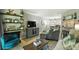Open concept living area with stylish furnishings and seamless flow into dining and kitchen spaces at 2533 Stockbridge Dr, Charlotte, NC 28210