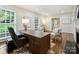 Bright home office featuring a large window, hardwood floors, and modern furnishings at 2919 Wickersham Rd, Charlotte, NC 28211