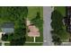 Aerial view of a charming home surrounded by lush greenery and trees at 315 E Washington Ave, Bessemer City, NC 28016