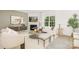 Bright living room with a fireplace, comfortable seating, large window, and stylish decor at 3734 Coleman Dr, Charlotte, NC 28215